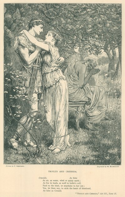 Illustration für Troilus und Cressida von Frederick Barnard